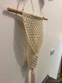 Závěsný ručně vyroběný květináč, macrame, boho, květina - 3