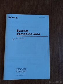 Prodám domácí kino 5.1 Sony HT SF 1200 - 3