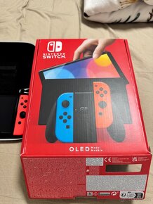 Nintendo Switch (OLED model) Neon blue/Neon red + hry - 3