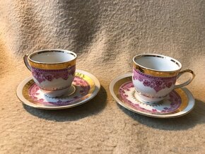 Starorolský porcelán - sada hrníčků s podtácky - 3