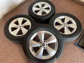 Originalní ALU kola Škoda 5x112 r17 zimní pneu 5,5mm - 3