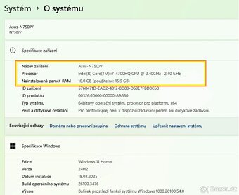 ASUS N750JV .17,3“ i7-4700HQ.16GB. 2xgraf. SSD+HDD. Win10/11 - 3