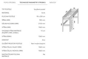 Dětská postel / palanda - DOMESTAV - 3