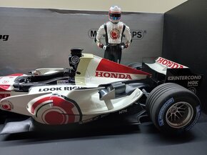 F1 HONDA RA106 BUTTON VÍTĚZ MAĎARSKO 2006 MINICHAMPS 1:18 - 3