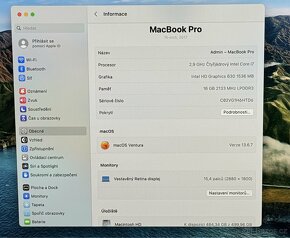 MacBook Pro 15” 2017 CTO /16GB/i7/512GB SSD/Záruka - 3
