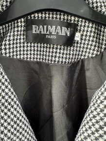 Balmain L dámská bunda bílá černá vlna - 3