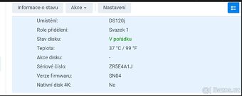 Synology DS120j + 18TB Seagate EXOS X18 ZÁRUKA 09/2026 - 3