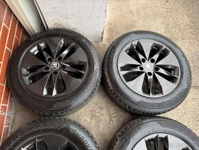 Alu 16" 5x112 , škoda "TWISTER Black" O4, zimní 85% TOP - 3