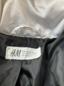 Dívčí bunda bílá H&M 140, zimní - 3