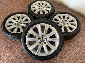 Originál Volkswagen ALU kola 5x112 r17 zimní pneu 7mm - 3