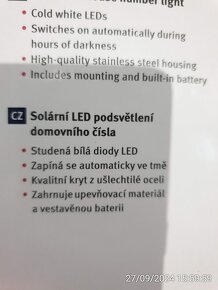 Solární podsvícení čísla domu - 3