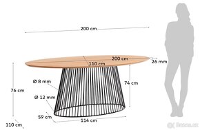 oválný jídelní stůl - 3