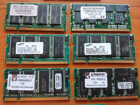 Paměť RAM pro notebooky SODIMM 200pin DDR 333(PC2700) CL2.5 - 3