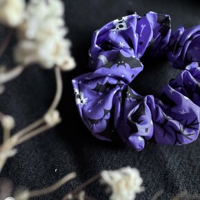 handmade halloweenské scrunchie gumičky - 3