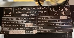 Závěsný elektrokotel Dakon PTE-L, 4M - 3