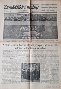 Úmrtí Stalin,Úmrtí Gottwald - i Pravda a Gazeta noviny - 3