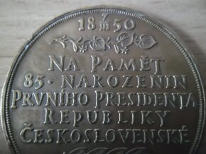 medaile Masaryk č.3- narozeninová 1935 (50mm ) - 3