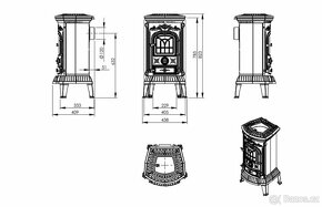 Litinová kamna Nordflam Verdo 7 kW - 3