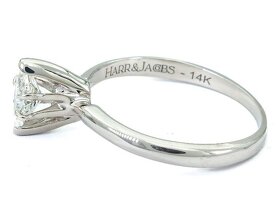 14K prsten s diamantem 0,40ct - Harr & Jacobs - certifikát - 3