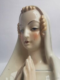 Porcelánová Madona 23 cm, cca 100 let stará - 3