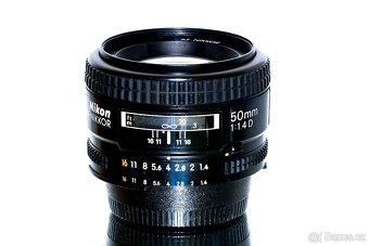 Nikon AF Nikkor 50mm 1,4D + UV filtr TOP STAV - 3