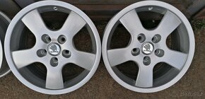 4ks Alu kola 5X100 Octavia,Fabia,Rapid - TOP STAV - 3