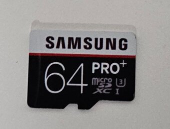 PRODÁM MicroSDXC KARTU SAMSUNG 64GB PRO+ U3 + ADAPTÉR SD - 3