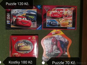 Dětské puzzle, dřevěné kostky Cars, Lego Duplo - 3