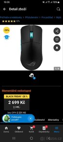 PRODÁM Herní myš ASUS Harpe Ace pro Aimlab. - 3