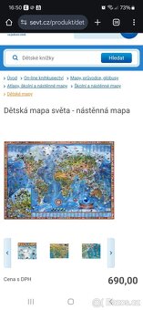 Nástěnná mapa světa dětská velká - 3