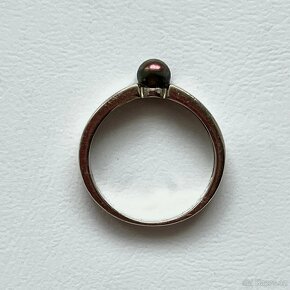 Zlatý prsten s brilianty a perlou (4) - 3