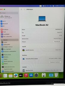 APPLE MACBOOK AIR 13” 2020 M1/256GB/8GB/STŘÍBRNÝ,BATERIE 95% - 3