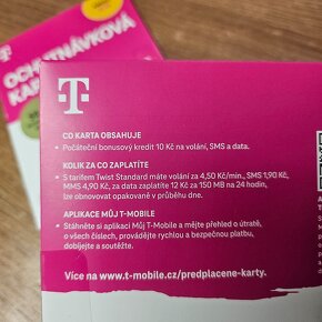 SIM karta nová, nerozbalená, T-Mobile - 3