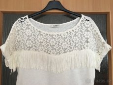 Dámská halenka s krajkou a třásněmi Pull&Bear - 3