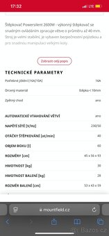 štěpkovač Patriot PS 2600 - 3