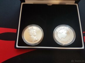 ANGLIE - 2002 & 2003 Royal Celebration stříbro Proof 2 x £5 - 3