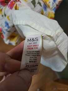 Dívčí šaty s barevnými květy Marks & Spencer - 3