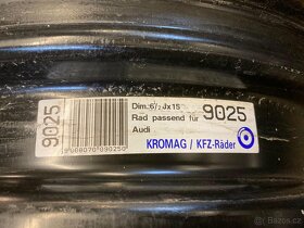 4x plechový disk Audi 15", 6,5", 5x112, ET33, 57mm - pošlu - 3