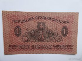 Bankovka 1 koruna z 15.4. 1919 série 240 perfektní stav - 4