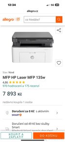 Prodám HP LaserJet mfp 135w - 4