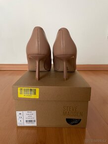 Nové béžové kožené lodičky Steve Madden - 4