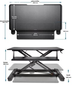 Pracovní stůl pro práci vsedě/vestoje Kensington - nový - 4