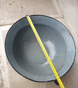 Smaltovaná mísa černá, průměr 40cm, výška cca 17cm - 4