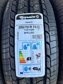 4x 225/70R15C 112/110R, BARUM VANIS 2, NOVÉ, LETNÍ - 4