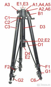 Stativ Manfrotto 074B s video hlavou Manfrotto 136 - 4