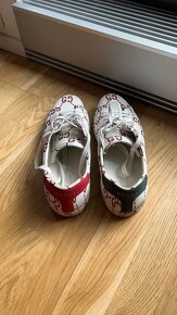 Pánské tenisky Gucci Ace Ghost White Leather Red GG Logo - 4