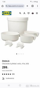 Úložné koše k přebalovacímu stolu Ikea - 4