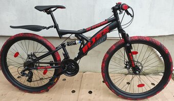 Moderní horské celoodpružené kolo 16 rám, 26 kola, SHIMANO - 4