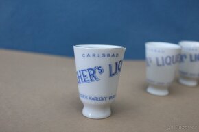 PRODÁNO - Porcelánové likérky Jan Becher - 4ks - 4