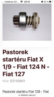 Prodám pastorek startéru Fiat 124/127/128/ X1/9 - 4